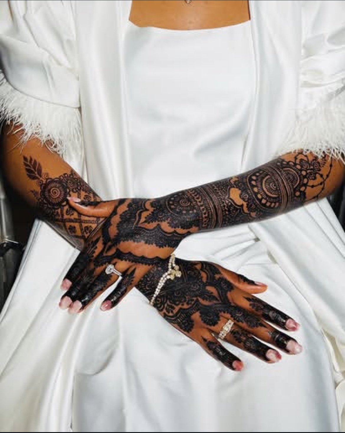 Bridal full-hand henna design