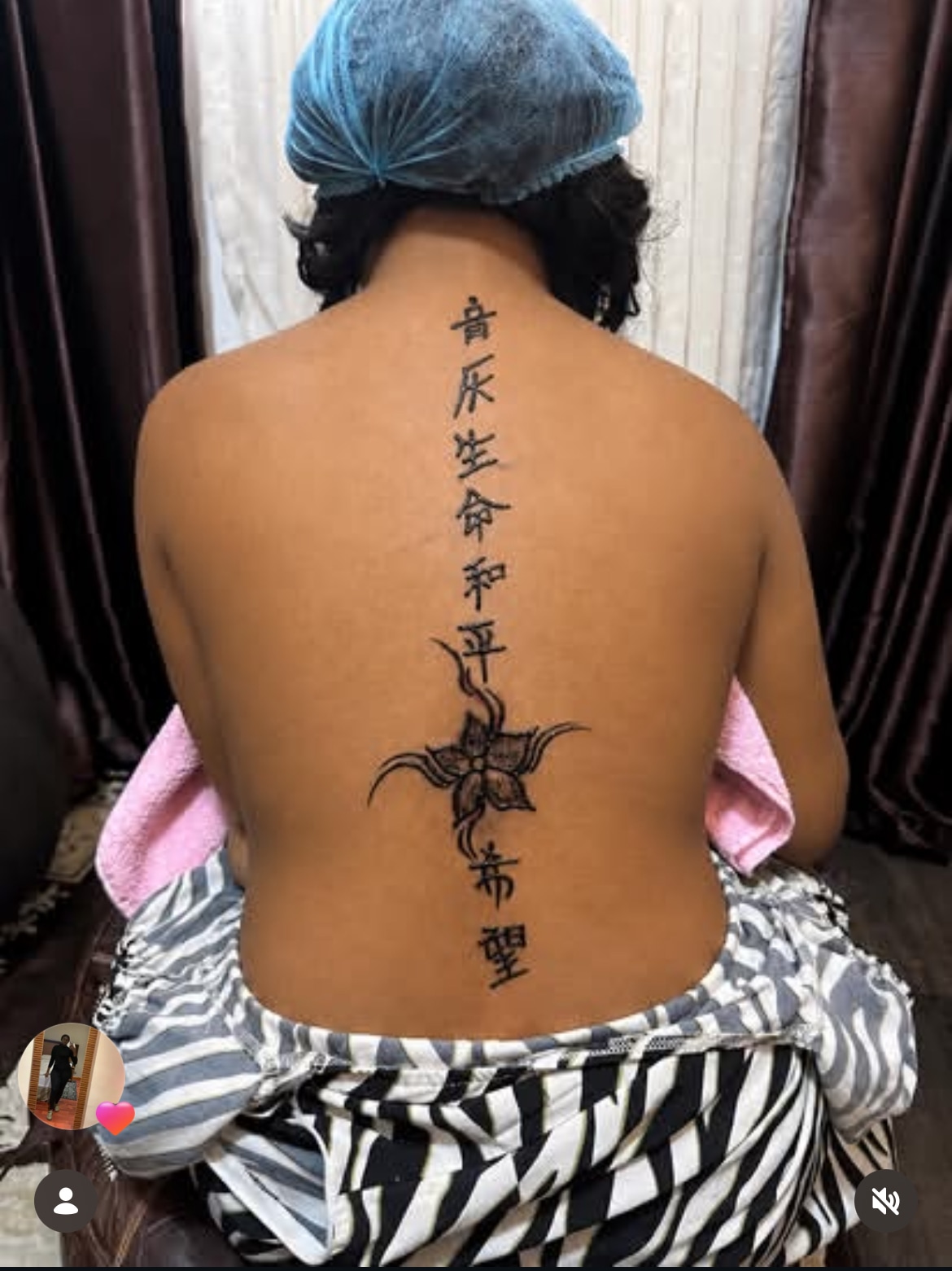 Back henna tattoo